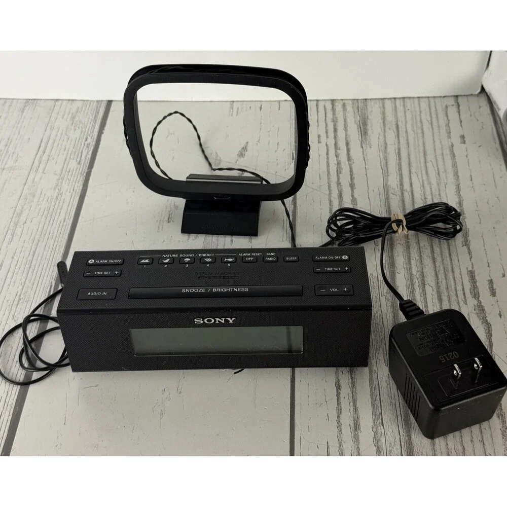 Sony ICF-C707 Dream Machine Clock Radio Blue LCD Dual Alarm Thermometer